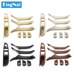 Vasakpoolse rooliga auto sisek&uuml;lje k&auml;etoe uksek&auml;epideme paneeli siseviimistluse katte komplekt BMW 5. seeriale F10 F11 F18 520i 523i 525i 528i 535i Black 2PCS Set