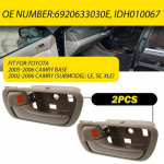 2x Interior Inner ide Door Handle Left Driver For Toyota Camry 2002-2006 EXV
