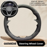 Car Steering Wheel Cover For Volkswagen VW Golf 7 6 MK7 MK6 MK5 NK4 NK3 ized Suede DIY Steering Wrap Car Accessories Black Thread