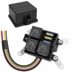 12V 3-suunaline veekindel eeljuhtmega kaitsme-releekarbid 3 tk labakaitset ja 3 tk 4-pin 40A releedega autodele, veoautodele, paatidele