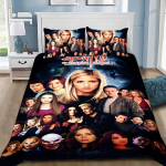 Tekikott-padjap&uuml;&uuml;r Voodipesukomplekt Buffy, vampiiride tapja T&auml;iskasvanu Poiss T&uuml;druk Magamistoa kaunistus Lastele Kingitus &Uuml;heinimesevoodi Suur 150*200cm 3pcs