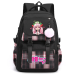 Multikas Anime Hatsune Miku Tr&uuml;kitud Suure Mahutavusega Seljakott Teismelisele &Otilde;pilasele Koolikott T&uuml;drukule Poisile Koolikott Naistele Veekindel Reisi-kott black