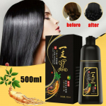 500ml Black Hair Shampoo Natural Ginger Hair Color Juuksev&auml;rv meestele Naistele 500ml