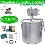 3/6/9 gallon 22/11/35 liitrit vasktoru Moonshine Still Spirits Vesi Alkoholi destilleerija Kodupruulimisveini valmistamise komplekt 8L gray