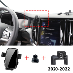 Autos&otilde;iduki mobiiltelefonihoidik Volvo S60 V60 2020~2025 jaoks GPS-i kronstein Navigatsioonialus Autotarvikud gray