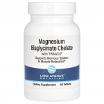 Lake Avenue Nutrition, Magneesiumbisgl&uuml;tsinaatkelaat, Toodetud TRAACS&reg; poolt, 200 mg, 60 tabletti (100 mg tableti kohta)