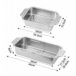 Roostevabast terasest &auml;ravoolukorv Sisset&otilde;mmatav valamu kurna korv kraanikausi jaoks, s&ouml;&ouml;gipulgad, plaadiga valamu t&uuml;hjendusalus L