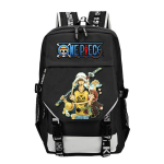 Jaapani animatsioonikoomiksid One Piece teemaline tr&uuml;kitud seljakott USB-pordiga suure mahutavusega stiilne seljakott 0033