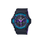 CASIO Meeste Must Kell GAS-100BL-1A GAS-100BL-1A Black Purple Watch Dial