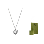 Gucci Blind For Love S&uuml;dame Silm Graveeritud L&auml;ikiv 925 H&otilde;bedast Kaelakee Naiste kaelakee 455542-J8400-0701 Box+Shopping Bag-Dust Bag+Box+Shopping Bag