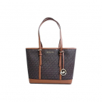 Michael Kors MK Jet Set Travel Monogramm Logoga Kandekott Naiste kandekott Pruun 35S0GTVT1V-BROWN Basic Set (Bag+Dust Bag)