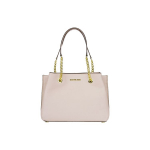 Michael Kors Mk Teagen Kirjalogo Kett &Uuml;hev&auml;rviline T&ouml;&ouml;le Sobiv Nahast Totes &otilde;lakott Naiste kotid Hele-Roosa 35S0GXZS7L-POWDER-BLUSH Basic Set (Bag+Dust Bag)