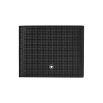 Montblanc Extreme 2.0 Seeria Ikooniline Kolme R&otilde;ngaga Muster Teraline Vasikanahast Rahakott Meeste rahakott Must 123947 Gift Set(Basic Set+Box+Shopping Bag)