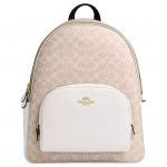Coach Court 33 Logo Kahe lukuga Kaetud L&otilde;uendi ja Nahast Seljakott Suur Naiste seljakott Beež CZ175-IMXDM Basic Set (Bag+Dust Bag)