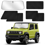 ZATOOTO Autokardinad Suzuki Jimny & Sierra JB64/JB74 jaoks, Magnetilised Autoklaasi P&auml;ikesesirmid Esiosa/Tagumine/M&otilde;lemadk&uuml;ljed, Pimendavad, Komplekt 6 tk, Must (CT106-BK6)