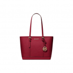 Michael Kors MK Jet Set Travel Logo V&otilde;tmehoidjaga T&otilde;mblukuga K&auml;ekott Naiste T&otilde;mblukuga Kott Kuldne Kirsipunane 35S0GTVT1L-CHERRY Basic Set (Bag)