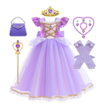 T&uuml;drukute mood: Pikakarvalise printsessi t&uuml;llist ballikleit - Suvine laste Sofia Esimene s&uuml;nnip&auml;evakleit ja Cosplay kost&uuml;&uuml;m 140 cm white