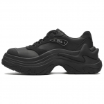 FILA DIVA Top Grain Cow Leather Cushioning Abrasion Resistant Coverage Height Increasing Low top Chunky Sneakers &middot; F12W411111FBK 38