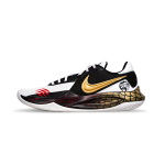 Nike Precision 6 Slip Resistant Abrasion Resistant Low top Basketball Shoes Men's Black Gold DD9535-007(Team71-) 43