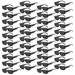 40 TK Vintaaž 80ndate / 90ndate stiilis mustad ristk&uuml;likukujulised prillid Partii Kitsad raamid Plastikprillid Sobivad teemapeoks