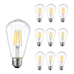 10tk ST64 LED Edisoni pirn 4W E27 220V Vintage Decor PC H&otilde;&otilde;gniidiga lamp Retro Valgustus Soe Valge Antiikne Stiil N&ouml;&ouml;rvalgustitele