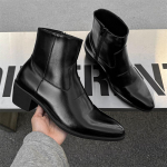 meeste mood peo banketi chelsea saapad slip-on originaalnahast kingad teksap&uuml;ksisaapad cowboy-t&ouml;&ouml;tlusega saapad terava ninaga k&otilde;rged kontsad mehe jalatsid 240