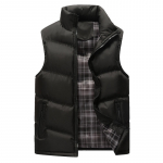 Mood meeste varrukateta vestid jakid talve vabaaja meeste puuvillase polsterdatud vestiga mantlid Meeste krae soojad vestid riided 4XL M must