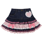 Preppy stiilis Lolita Kawaii seelikud Jaapani magusad miniseelikud naistele Harajuku armas ballikleit teksasest skater Y2K k&otilde;rge v&ouml;&ouml;koht pitsist kooki seelikud XS gray