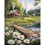 CHENISTORY Metsamaastiku v&auml;rvimispintslite komplekt l&otilde;uendil &otilde;liv&auml;rvid akr&uuml;&uuml;lv&auml;rvid v&auml;rvimine numbrite j&auml;rgi kodu seinakaunistus 60x75cm no frame
