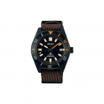 Seiko Veekindel 200 Meetrit Moodne Kell Automaatne Mehaaniline Liikumine Pol&uuml;ester Rihm Meeste kellad Must SPB253J1 Brown Strap