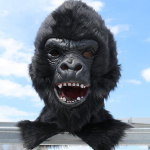 Gorilla mask King Kong &scaron;impans Cosplay kost&uuml;&uuml;m ahvimask loomad lateksmaskid &otilde;uduspeakatted t&auml;iskasvanute mask black