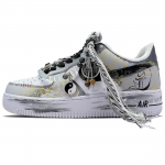 Nike Air Force 1 libisemiskindlad kulumiskindlad madalad rulaketsid Unisex Must Kuld Hall CW2288-111(Team726-) 37.5