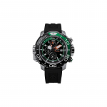 CITIZEN Eco-Drive Seeria Klassikaline Safiirklaasiga P&auml;ikeseenergia Kvarts Kummirihm Meeste K&auml;ekell Roheline T&auml;hik BJ2168-01E must
