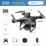S116 MAX Droon 4K ESC HD Kaamera Harjadeta Mootor Takistuste V&auml;ltimine Helikopter &Uuml;he Nupu Start Optiline Vool Kvadropter M&auml;nguasi Kingitus