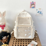 Jaapani Kawaii Itabag Naistele Uus 2026 L&auml;bipaistev Seljakott Naistele Suure Mahutavusega Ita Seljakott Koolikotid Kolledži &Uuml;li&otilde;pilasele JK 30x14x44cm valge