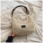 Rannavaheaeg Rannakootud Kott Naiste Uus &Otilde;&otilde;neskootud K&auml;ekott Suure Mahutavusega &Uuml;he&otilde;laline Kaenlakott 38cm*14cm*35cm