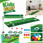 Golfim&auml;ngu m&auml;ngukomplekt lastele ja t&auml;iskasvanutele Sise- ja v&auml;listingimustes puttamism&auml;ng koos mati, kepi, pallide ja liputargetitega pere tegevuseks M&auml;ngukomplekt One Size must