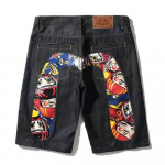 Meeste teksap&uuml;ksid Must Hiphop Jeans P&uuml;ksid Kirsipuu Draakoni Tottem Pesitud T&otilde;mblukuga L&uuml;hikesed P&uuml;ksid S