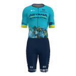 Tour de France UCI l&uuml;hikeste varrukatega &uuml;hesosaline rattas&otilde;idukost&uuml;&uuml;m ASTANA XXS sinine
