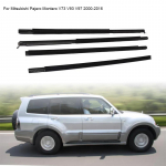 4 tk autoakna kummiliist Mitsubishi Pajero Montero V73 V93 V97 2000-2016 jaoks Ilmastikukindel tihend Ukseliist Klaasitihend