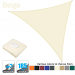 Veekindel kolmnurkne varikatus 2/3/.3.6/5/7M Terrassi varikatus V&auml;listingimustes aia basseini varikatus P&auml;ikesekaitse Varjukate Telkimistelgid (Beige,200x200x200CM) beež