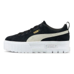 PUMA Mayze Naiste Suede Kulumiskindel Platvorm Madal Rula Kingad Must Valge 380784-01 35.5 white