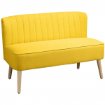 2-kohaline diivan, pehme polsterdus, kergesti hooldatav kate, kuni 220 kg, 117 x 56,5 x 77 cm, Kollane 117 x 56.5 x 77 cm kollane