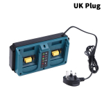 Makita 18-20V liitiumaku jaoks Laetav kaasaskantav mini kahe pordiga laadija Bl1860B Bl1850B Bl1830 Bl1840B Bl1860 L1845 A3