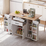 120&times;45cm, teisaldatav k&ouml;&ouml;gisaar, pikendatav t&ouml;&ouml;pind kuni 70cm, peidetud s&ouml;&ouml;giriistade sahtel, reguleeritavad riiulid, v&uuml;rtsiriiul ja r&auml;tikuhoidja 136 x 70 x 92 cm
