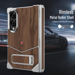 &Uuml;hilduv Samsung Z Fold8 puidust metallkorpus koos liigendiprotektoriga gray