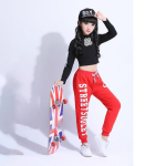 Moodsad Laste Jazzitantsu Riietus T&uuml;drukute T&auml;navatantsu Hip Hop Tantsukost&uuml;&uuml;mid Laste Esituse Peoriiete Komplektid 130 black