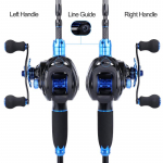 &Otilde;ngeritv ja Reel Combo Casting &Otilde;ngeritv ja 10+1BB Smooth Casting Reel Bass Forell P&uuml;&uuml;gikomplekt left