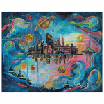 DIY teemanttikandid Miniatuurne universum Teemantmaal Ristpistes Rhinestone Mosaiic Dekoratsioon 20X30CM