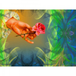 Teemantmaaling Lilleroos Rhinestone Ristpiste Teemanttikandid Lillepalve Lootuse Tapeet 20X30CM